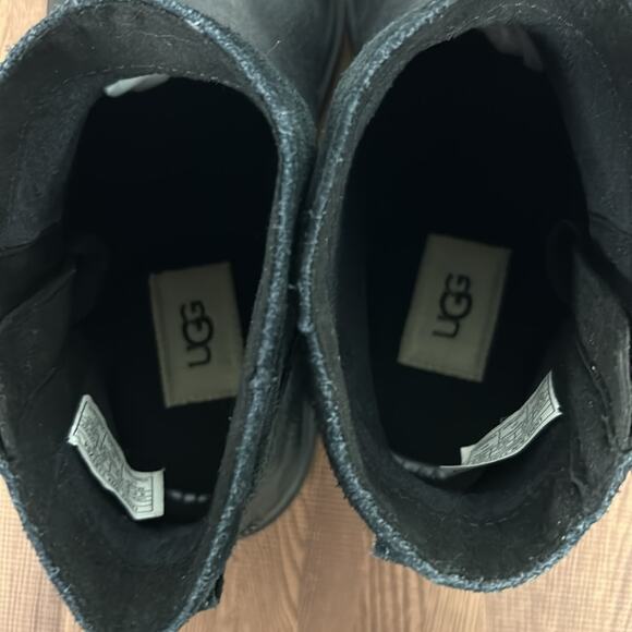 Ugg Boots Booties Harrison Zip Women’s Size 8.5 Leather + Suede 1121754 - Picture 5 of 7